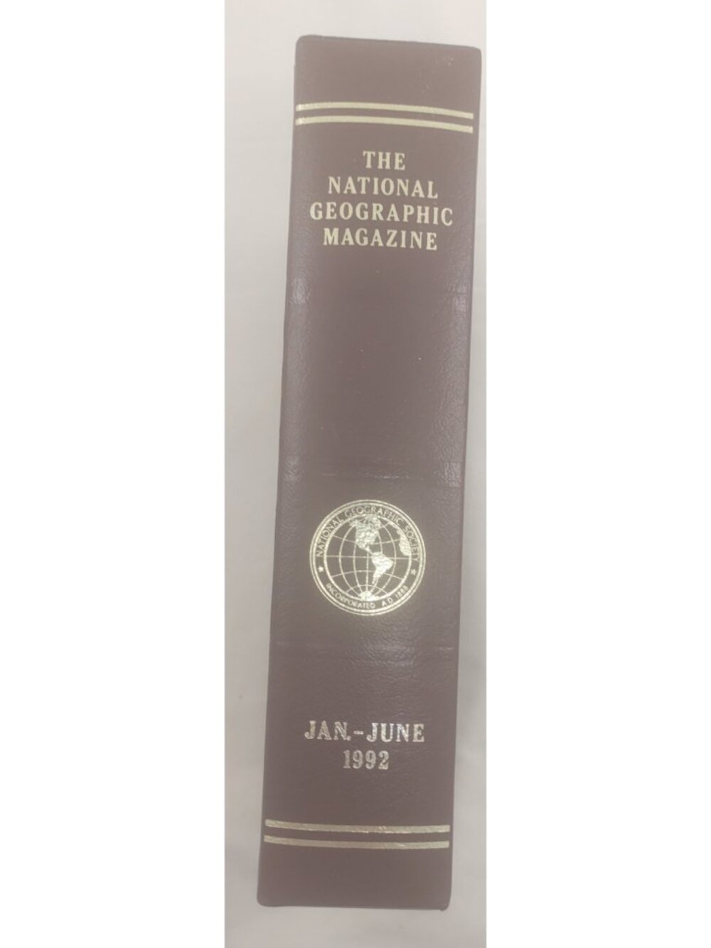 National Geographic 1992 Full Year 12 Issue Set Bound Library Slipcases